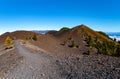 Volcanic landscape along Ruta de los Volcanes, Cumbre Vieja, Island La Palma, Canary Islands, Spain, Europe