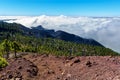 Volcanic landscape along Ruta de los Volcanes, Island La Palma, Canary Islands, Spain, Europe Royalty Free Stock Photo