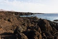 Volcanic landscape on the coast with in Lanzarote