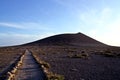 Hiking trail to the top of the red mountain, in the south coast of the Tenerife Island in Spain. Royalty Free Stock Photo