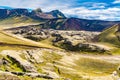 Volcanic landscape in the Fjallabak Nature Reserve Center of Ice Royalty Free Stock Photo