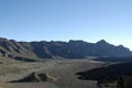 volcanic landscape found on the ascent to the volcano teide Royalty Free Stock Photo