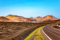 Volcanic landscape, Island Lanzarote, Canary Islands, Spain, Europe Royalty Free Stock Photo