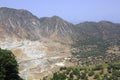 Volcanic landscape on the island Nisyros, Greece