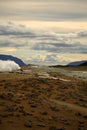 Volcanic landscape at Krafla Royalty Free Stock Photo