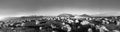 volcanic landscape in Lanzarote, Timanfaya national park Royalty Free Stock Photo