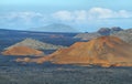 Volcanic landscape of Santiago island Royalty Free Stock Photo