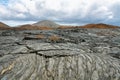 Volcanic landscape of Santiago island Royalty Free Stock Photo