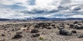 Volcanic landscape - stone and ash wasteland Royalty Free Stock Photo