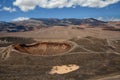 Volcanic landscape. Ubehebe Crater view point in Death Valley National Park, CA Royalty Free Stock Photo