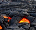 volcanic lava of the black volcano, magma background