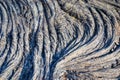 Volcanic magma rock surface texture in lava field Hawaii volcanoes Royalty Free Stock Photo