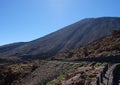 Volcanic mountain landscape of island of Tenerife