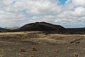 Volcanic mountains and craters on Lanzarote Royalty Free Stock Photo