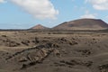 Volcanic mountains and craters on Lanzarote Royalty Free Stock Photo
