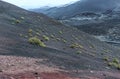 volcanic mountains del fuego in lanzarote, spain