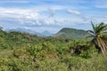 Volcanic peaks in the distance seen from the top of Telica Volcano, in San Jacinto near Leon, Nicaragua