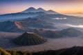 Volcanic Peaks of Mount Bromo, Indonesia. Photo taken at Mount Bromo, East Indonesia, in the morning. Royalty Free Stock Photo