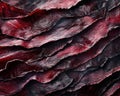 Volcanic Red Abstract Texture: Dramatic Layers of Dark Crimson Rock Royalty Free Stock Photo