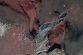 Volcanic Red Crater. Tongariro crossing Royalty Free Stock Photo