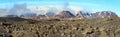 Volcanic rock desert and mountains of Porisjokull. Iceland near Kaldidalur.