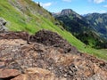 Volcanic rock formation in the North Cascades Royalty Free Stock Photo