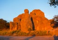 Volcanic rock formations in the desert