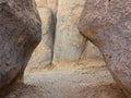 Volcanic rock formations in the desert