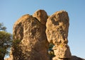 Volcanic rock formations in the desert