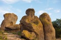 Volcanic rock formations in the desert