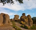 Volcanic rock formations in the desert