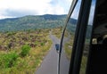 The volcanic rock fragments on road to Gunung Batur, Bali island, 2007