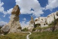 Volcanic rock pillars in Sword Valley, Cappadocia, Turkey
