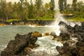 Volcanic Rocks at Keanae Peninsula, Maui Hawaii Royalty Free Stock Photo