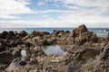 Volcanic rocks in Playa San Juan - Tenerife Royalty Free Stock Photo