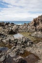 Volcanic rocks in Playa San Juan - Tenerife Royalty Free Stock Photo