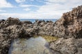 Volcanic rocks in Playa San Juan - Tenerife Royalty Free Stock Photo