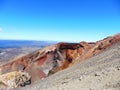 New zealand tongariro crossing national park volcano, red crater Royalty Free Stock Photo