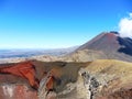 New zealand tongariro crossing national park volcano, red crater Royalty Free Stock Photo