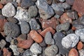 Volcanic rocks, Thirasia island, Santorini Royalty Free Stock Photo