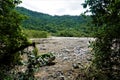 Volcanic sediment and river photographed from Braulio Carrillo National Park