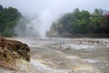 Volcanic steam of sulfur at the caldeiras of Furnas Royalty Free Stock Photo