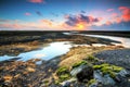 Volcanic sunrise river