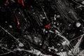 Volcano Abstract background. red lava and black basalt Thick paint texture. High Detail. Powerful impasto textures. palette knife