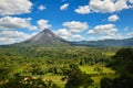 Volcano Arenal next to the rainforest, Costa Rica Pacific, Nationalpark, great Landscape Panorama, Nice view, top shot Royalty Free Stock Photo