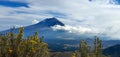 Volcano behind the nature Royalty Free Stock Photo