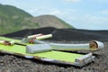 Volcano boarding is a super fun activity for adventurous travelers. Cerro Negro Volcano near Leon, Nicaragua.