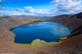 Volcano caldera crater lake, Iceland Royalty Free Stock Photo