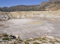 Volcano caldera in Nissiros Royalty Free Stock Photo