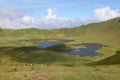 Volcano crater on the island of Corvo Azores Portugal Royalty Free Stock Photo